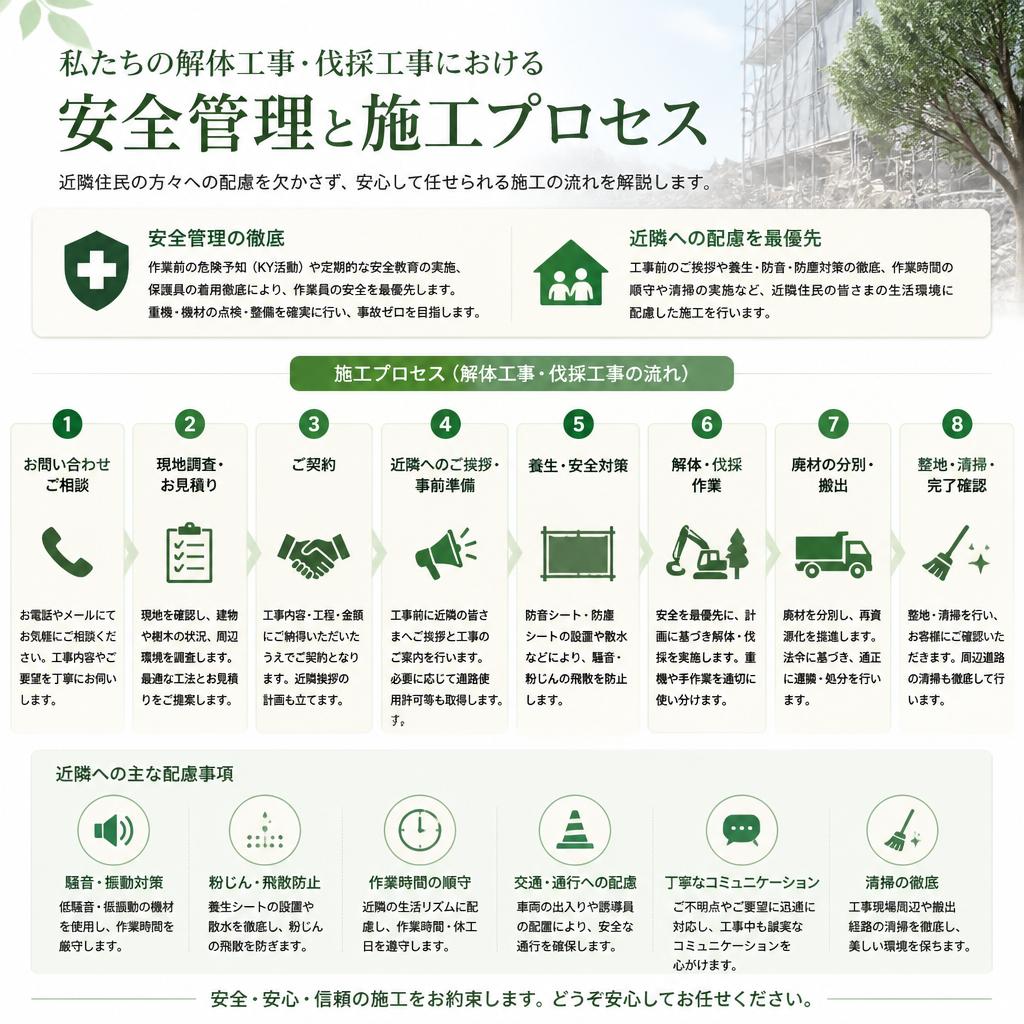 安全で安心な施工プロセス