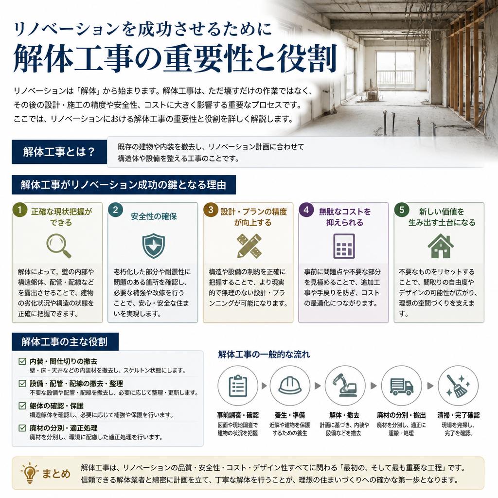 2. 解体工事がリノベーションに必要な理由