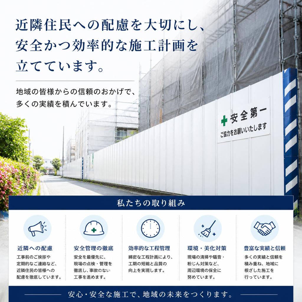 地域に密着した信頼の施工