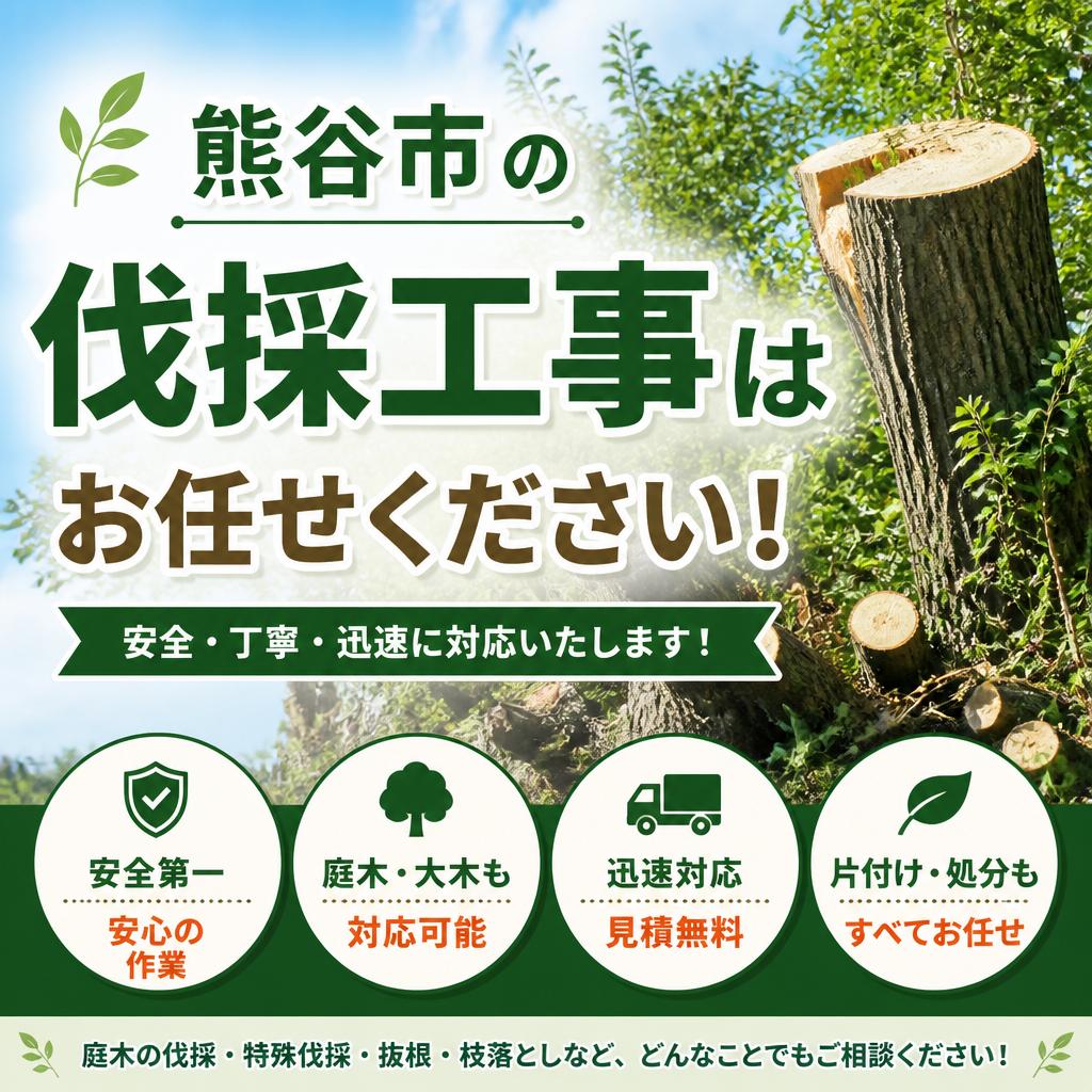 熊谷市の伐採工事はお任せください！