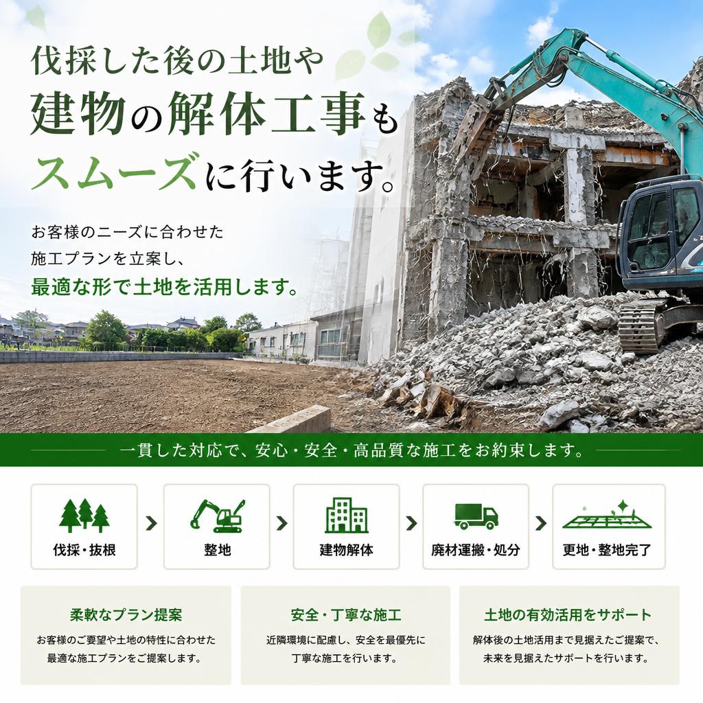 土地の活用をご提案する解体工事