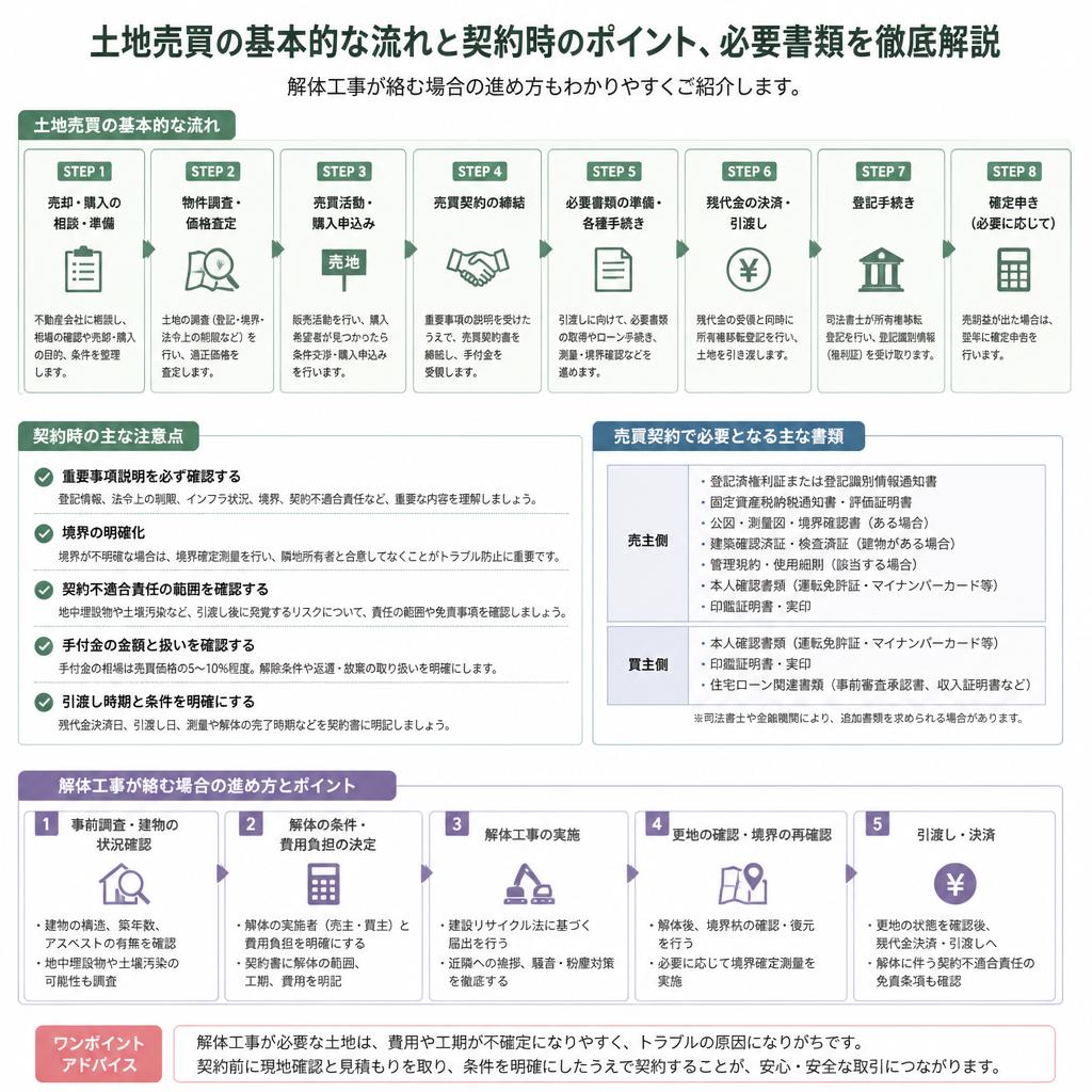 土地売買の流れと注意点