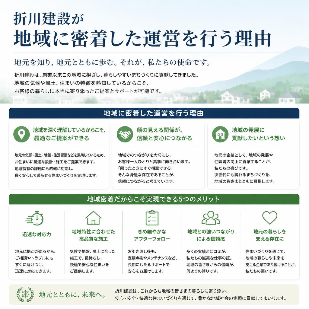 地域密着型のサービスをご提供