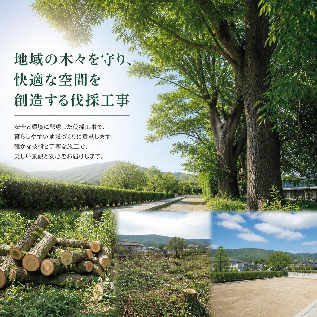 地域の木々を守り、快適な空間を創造する伐採工事