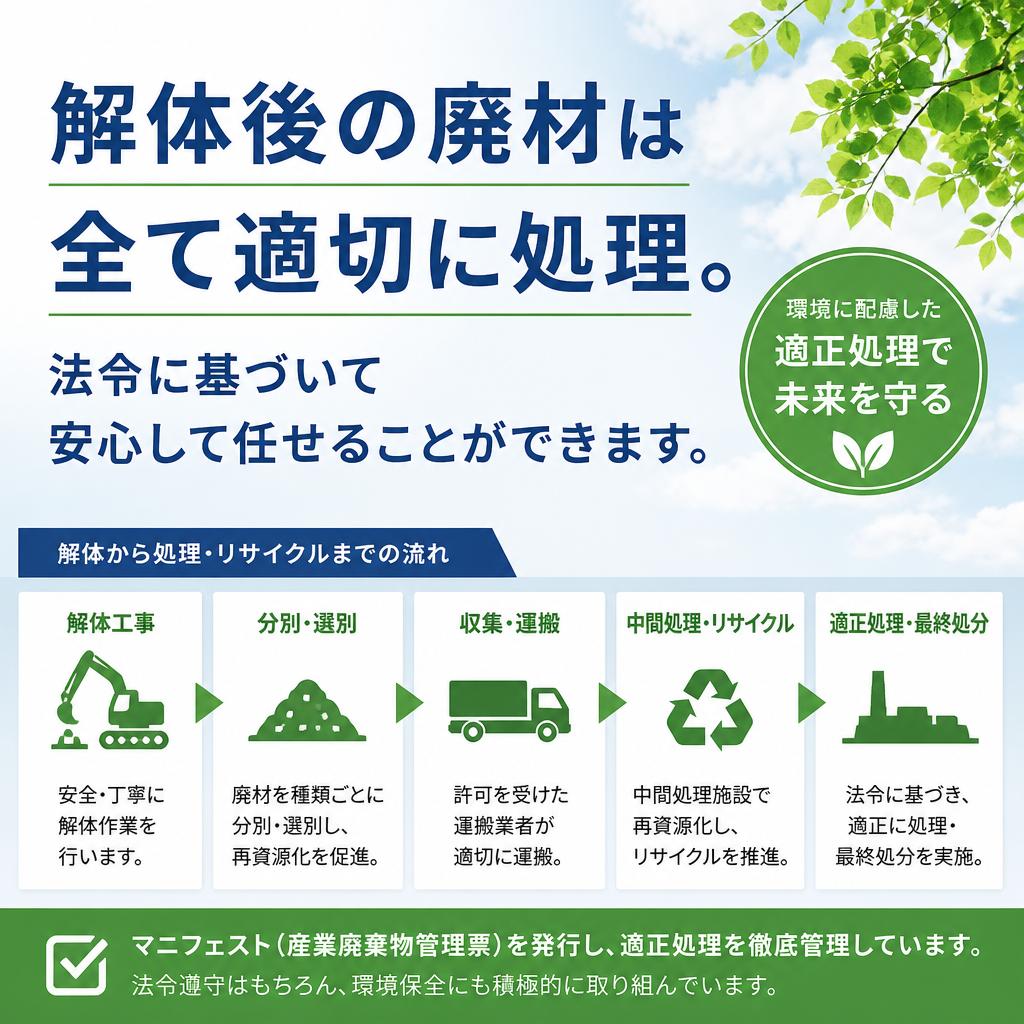 プロによる適切な廃材処理